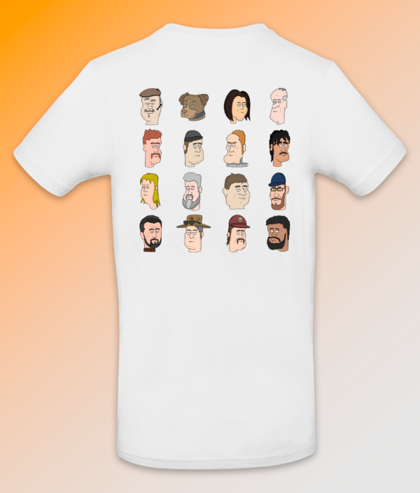 Sendefladen t shirten #1 back (mock up)(hvid)